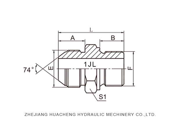 1JL JIC MALE 74°CONE /Metric Male With Bonded Seal