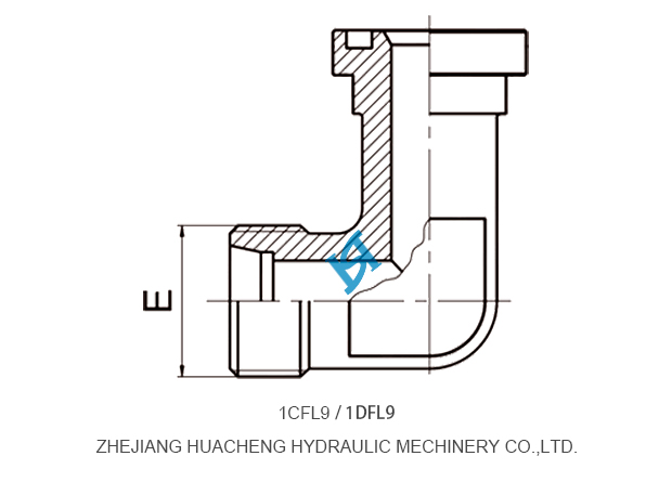 1CFL9/1CFL9-RN 90°ELBOW METRIC MALE BITE TYPE / L-SERIES FLANGE ISO 6162-1