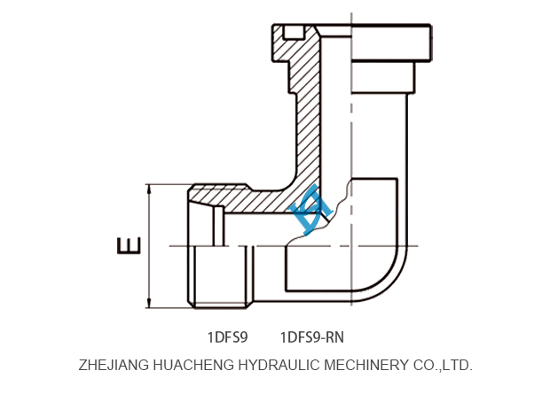 1DFS9 1DFS9-RN 90°ELBOW METRIC MALE BITE TYPE / S-SERIES FLANGE ISO 6162-2