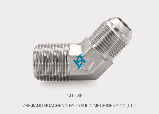 1JT4-SP 45°ELBOW JIC MALE 74° CONE / BSPT MALE